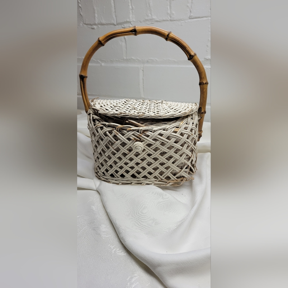 Vintage Wicker Basket Purse